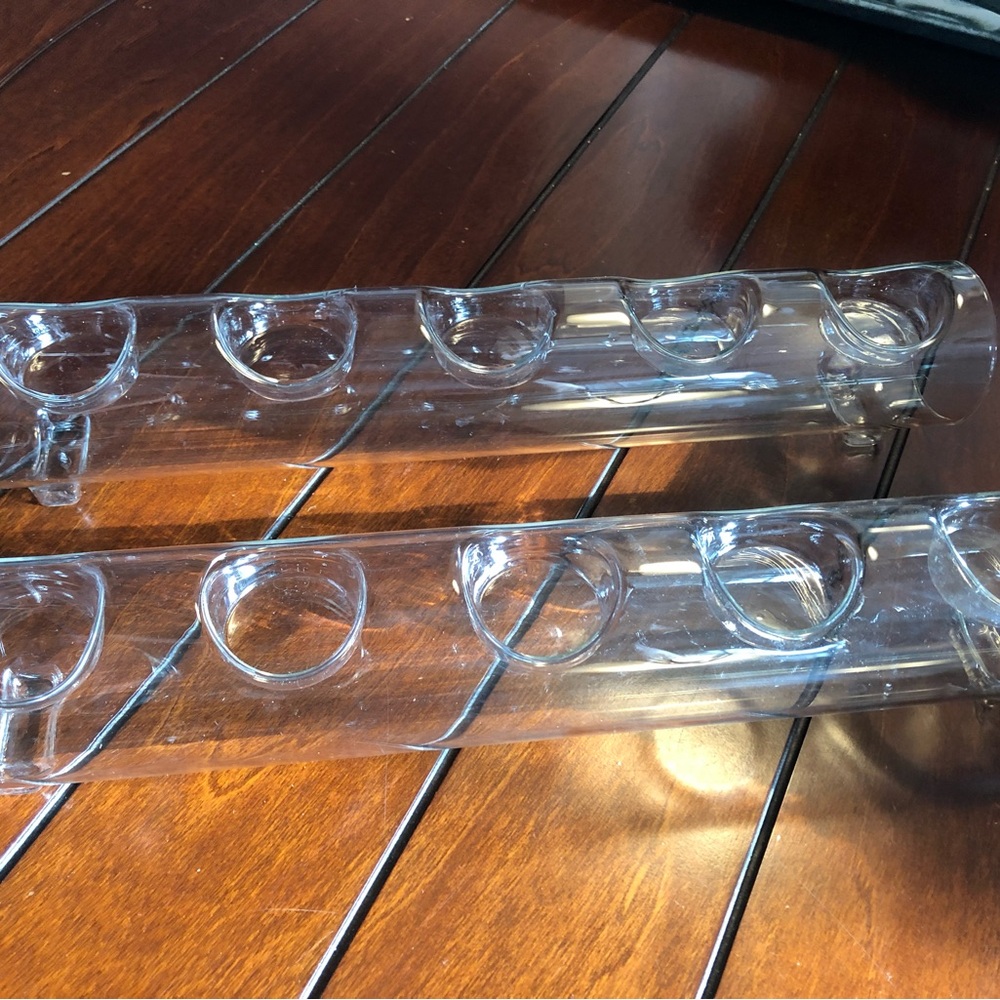Clear Glass Tealight Candle Holders- Home Accents Set of 2